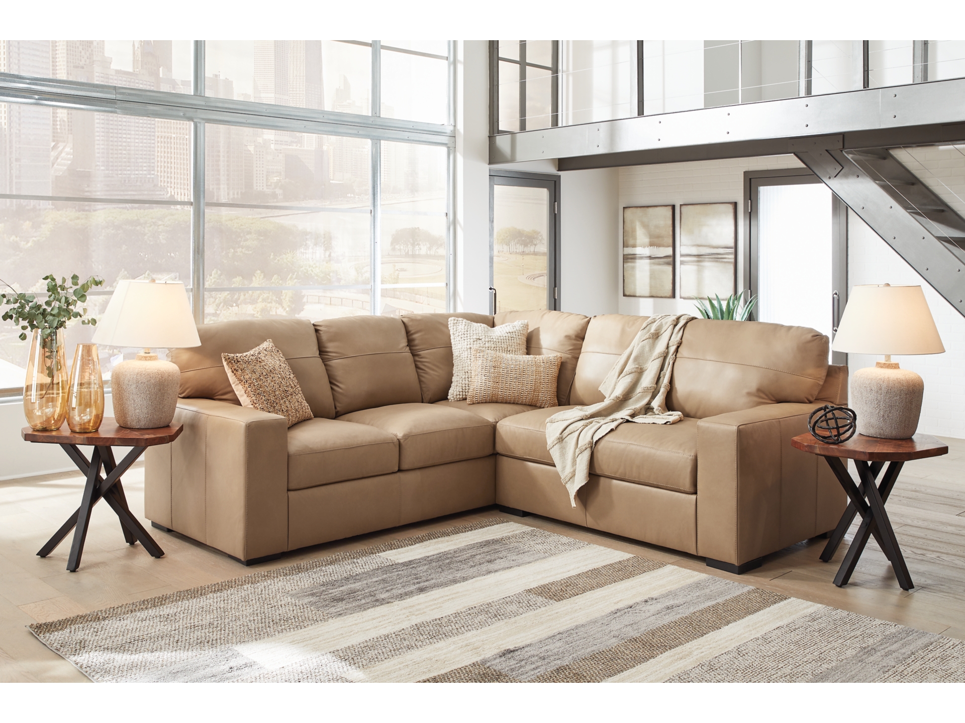 Image 1 of Bandon 2-Piece Leather Sectional
