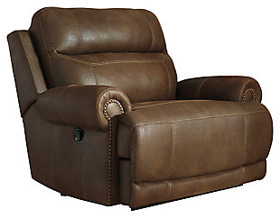 Austere Oversized Recliner, Brown, large