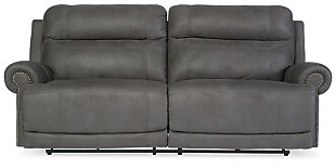 Austere Reclining Sofa, Gray, large
