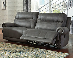 Austere Power Reclining Sofa, Gray, rollover