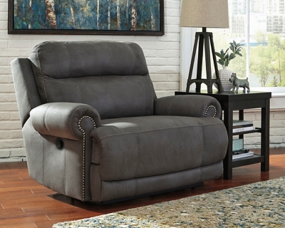 Austere Oversized Manual Recliner, Gray