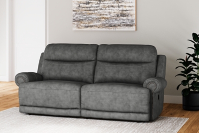 Austere Manual Reclining Sofa, Gray