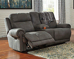 Austere Reclining Loveseat with Console, , rollover