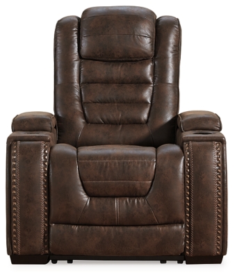 Ashley composer deals power recliner brown