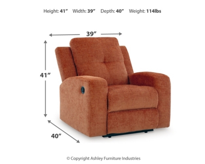 Danum Recliner, Spice, large