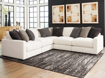 Elissa Court 5-Piece Performance Fabric Modular Sectional, Vanilla