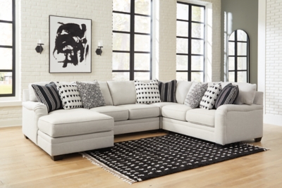 Huntsworth 4-Piece Sectional with Chaise, Dove Gray, large