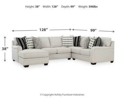 Huntsworth 4-Piece Sectional with Chaise, Dove Gray, large
