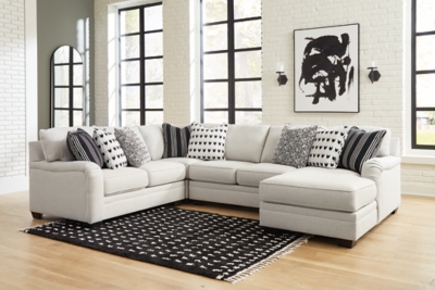 Huntsworth 4-Piece Sectional with Chaise, Dove Gray, large