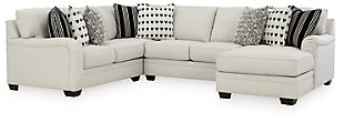 Huntsworth 4-Piece Sectional with Chaise, Dove Gray, large