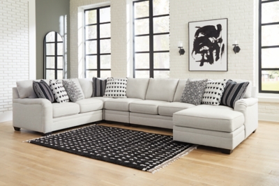 39702S6 Huntsworth 5-Piece Sectional with Chaise, Dove Gra sku 39702S6