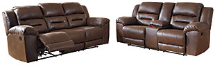 Stoneland Sofa and Loveseat, Chocolate, rollover