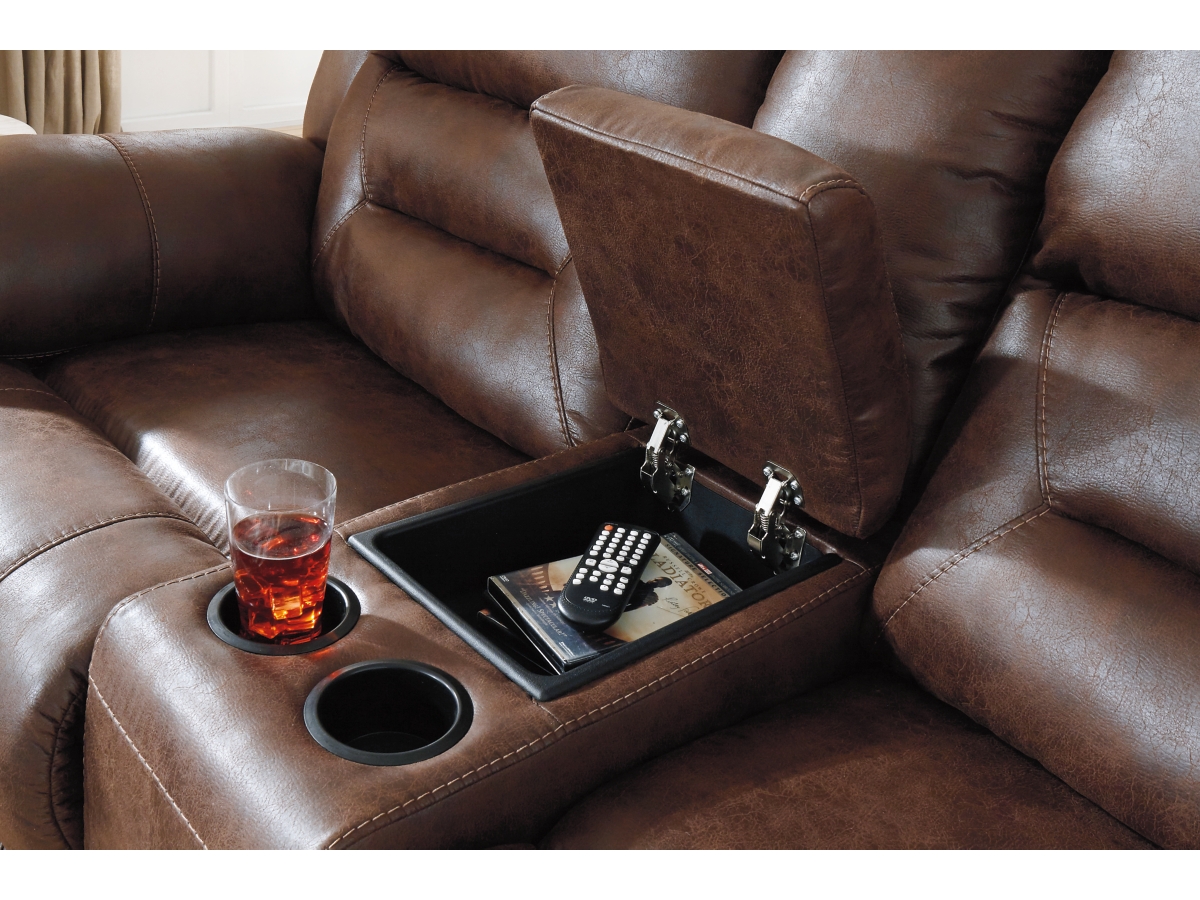 Stoneland power reclining on sale loveseat with console