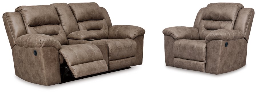 Stoneland Reclining Loveseat and Recliner - image 1