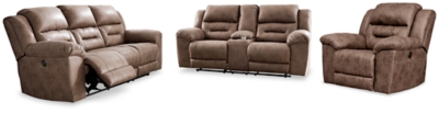 Stoneland Sofa, Loveseat and Recliner, Fossil, large