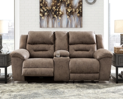 Stoneland Power Reclining Loveseat with Console, Fossil, large