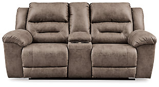 Stoneland Power Reclining Loveseat with Console, Fossil, large