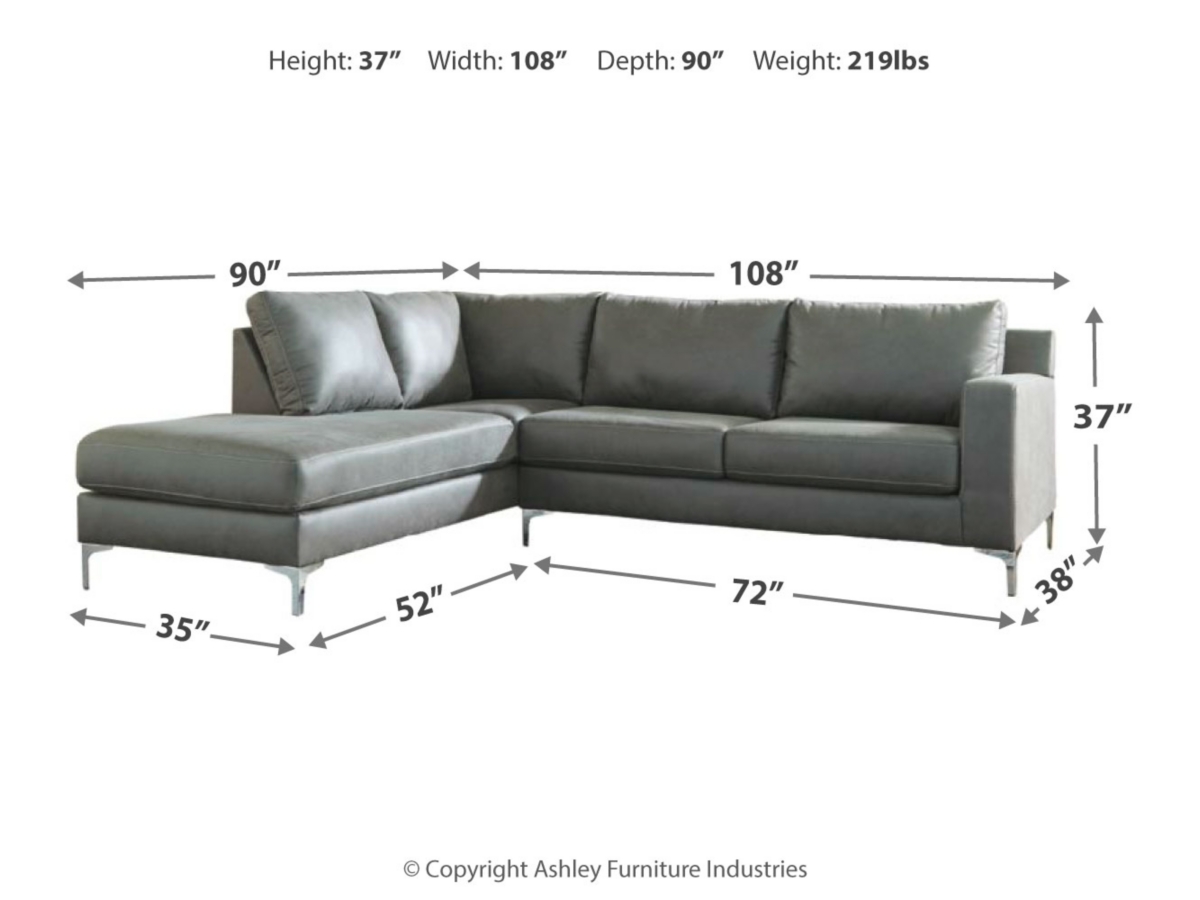 Ryler 2 Piece Sectional with Chaise Ashley