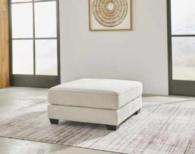 Lerenza Oversized Accent Ottoman, Birch