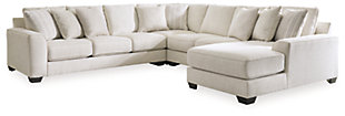 Lerenza 4-Piece Sectional with Chaise, Birch, large