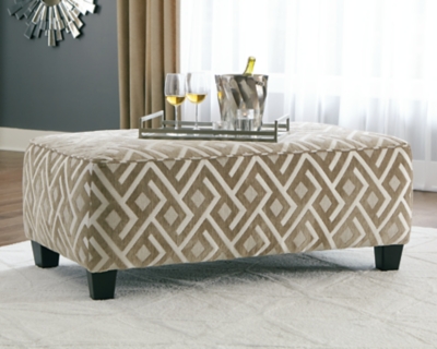 Dovemont Oversized Accent Ottoman, Putty