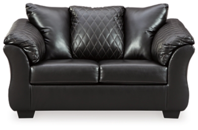 Betrillo Loveseat, Black, large