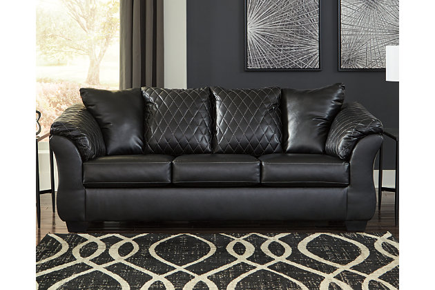 Betrillo Sofa Ashley, Living Room Sets Leather Black
