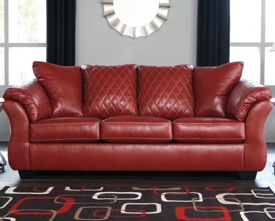 ashley furniture living room sets red