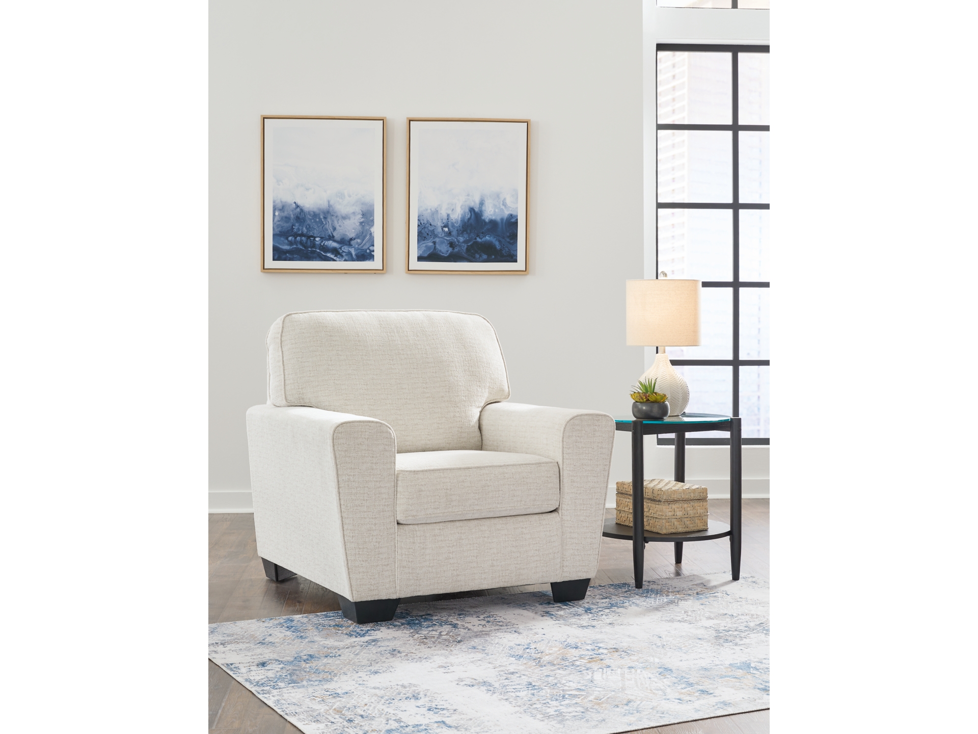 Image 3 of Cashton Sofa and Loveseat Chair Ottoman Ice