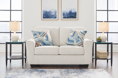 Cashton Loveseat, Snow, rollover