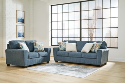 Cashton Sofa and Loveseat, Blue