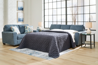 Cashton Queen Sofa Sleeper, Blue, rollover