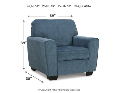 Ashley furniture blue chair hot sale