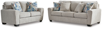 Cashton Sofa and Loveseat, Ice, large