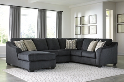 Eltmann 3-Piece Sectional with Chaise, Slate