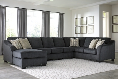 Eltmann 4-Piece Sectional with Chaise, Slate, rollover