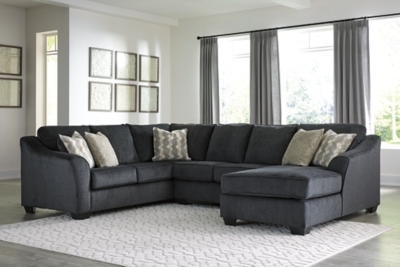 Eltmann 3-Piece Sectional with Chaise, Slate, rollover