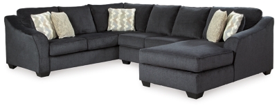 Eltmann 3-Piece Sectional with Chaise, Slate, large