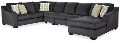 Eltmann 4-Piece Sectional with Chaise, Slate, large