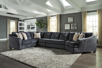 Eltmann 4-Piece Sectional with Cuddler, Slate, large