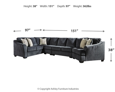 Eltmann 4 Piece Sectional with Cuddler Ashley