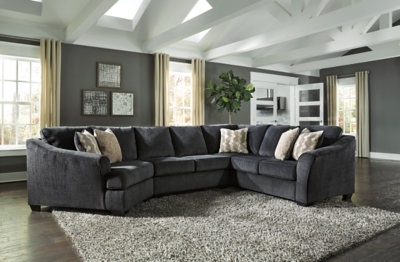 Eltmann 3-Piece Sectional with Cuddler, Slate, large