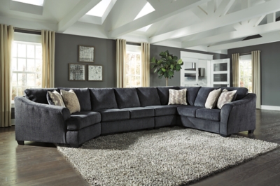 Eltmann 4-Piece Sectional with Cuddler, Slate, large