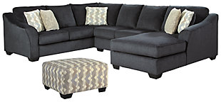 Eltmann 3-Piece Sectional with Ottoman, , large