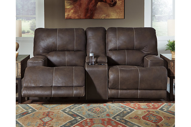 Kitching Power Reclining Sofa Loveseat, Ashley Furniture Brown Leather Sofa And Loveseat