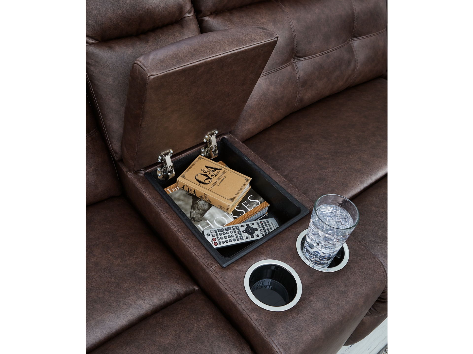 Image 1 of Punch Dual Power Reclining Modular Sectional with Console