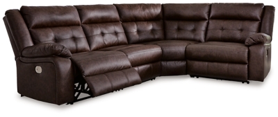 Punch Up 4-Piece Dual Power Reclining Modular Sectional, Walnut