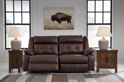 Punch Up 2-Piece Dual Power Reclining Modular Loveseat, Walnut