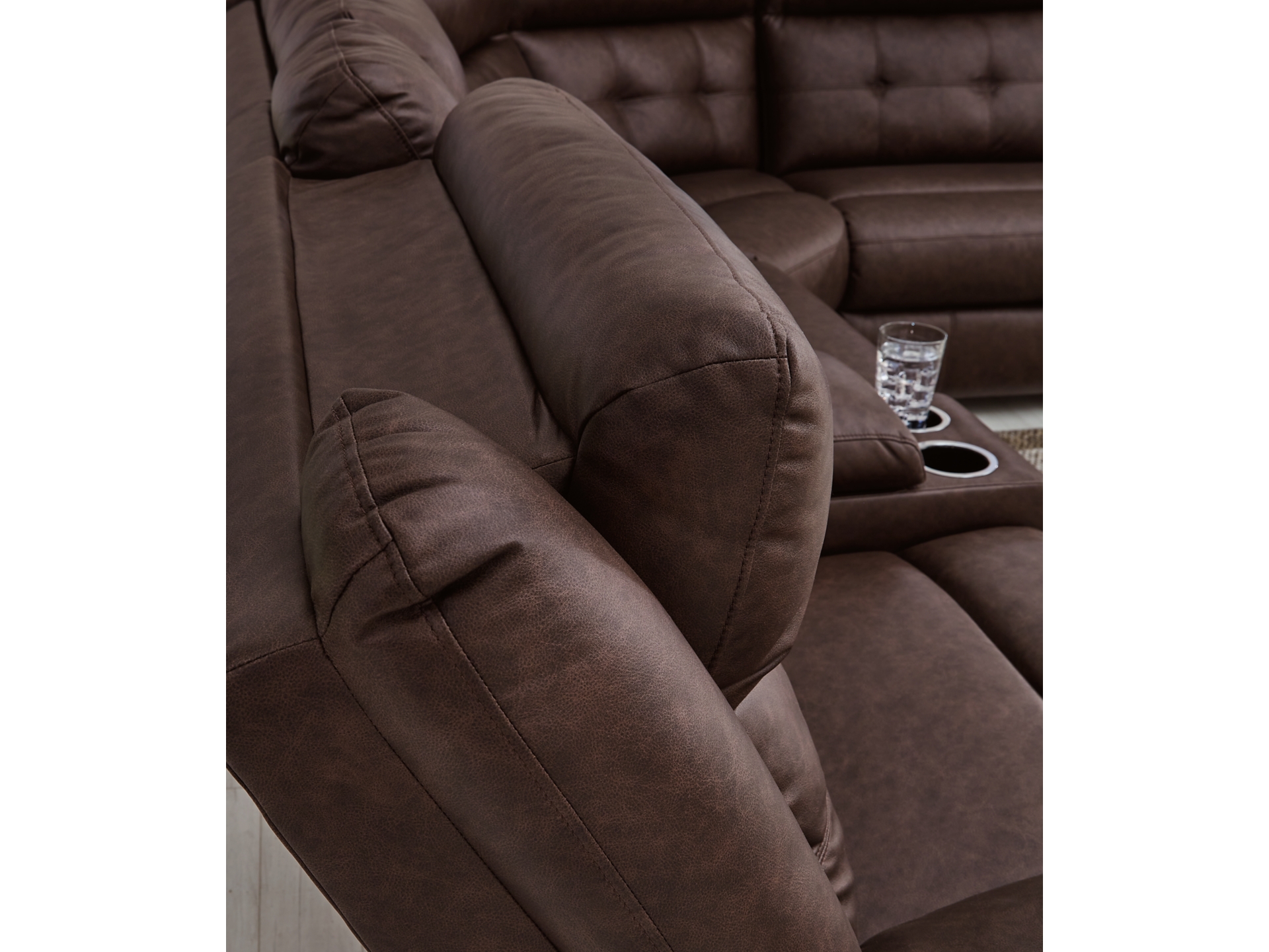 Image 2 of Punch Dual Power Reclining Modular Sectional with Console