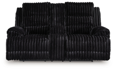 Technique Power Reclining Loveseat with Console, Onyx, large